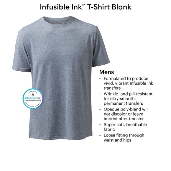New Cricut Infusible Ink T-Shirt Blanks - Picture 7 of 8